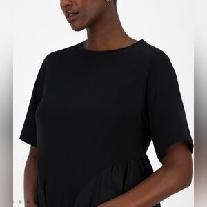 All Row Chic Black A-Line Lagenlook Dress Casual Party Simple SZ Small